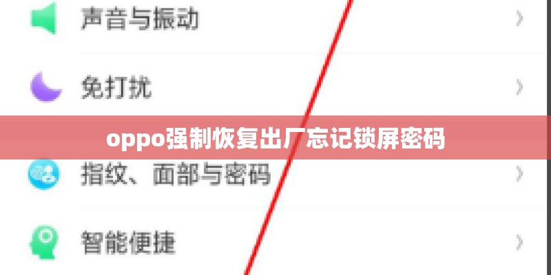 oppo强制恢复出厂忘记锁屏密码