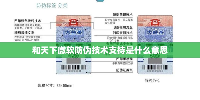 和天下微软防伪技术支持是什么意思