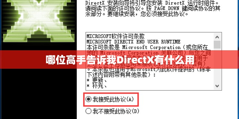 哪位高手告诉我DirectX有什么用