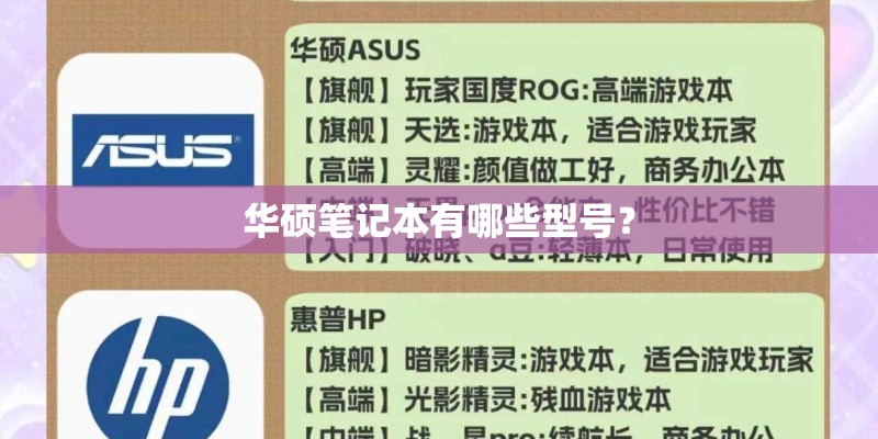 华硕笔记本有哪些型号? 华硕笔记本有哪些型号?
